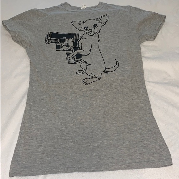 Tops - Light Grey Chihuahua Tee Size: M